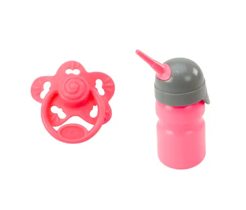 Baby Doll In Pink Pajamas Peeing Bottle Pacifier Sounds