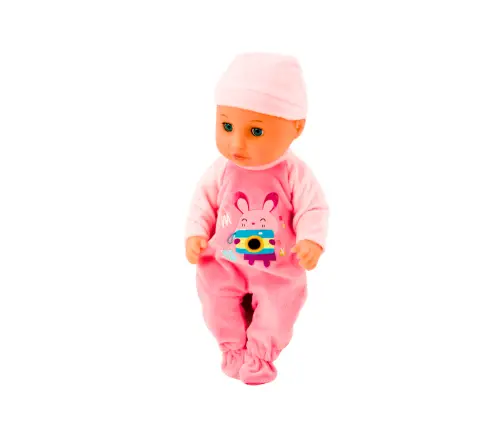 Baby Doll In Pink Pajamas Peeing Bottle Pacifier Sounds
