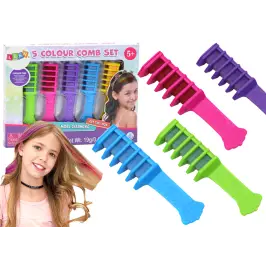 Hair Dyeing Comb Set Colored Chalk 5 pcs