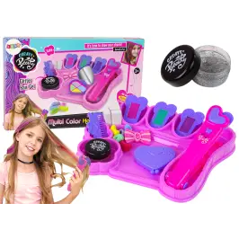 Chalk for painting hair, colorful highlights, straightener, accessories