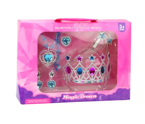 Set of Little Princess Crown Earrings Necklace Ring Clips Set of Little Princess Crown Earrings Necklace Ring Clips