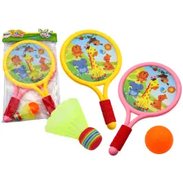 Children's Badminton Rackets Animals Yellow Pink