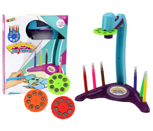 Drawing Projector 3 Replaceable Disks Pens Purple