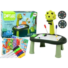 Dinosaur Drawing Projector Game Table 2in1 Chinese Snakes Green