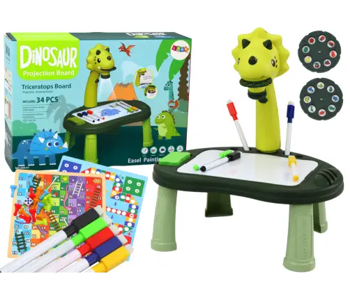 Dinosaur Drawing Projector Game Table 2in1 Chinese Snakes Green Dinosaur Drawing Projector Game Table 2in1 Chinese Snakes Green