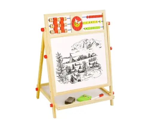 Double-Sided Educational 2in1 Wooden Drawing Board Double-Sided Educational 2in1 Wooden Drawing Board