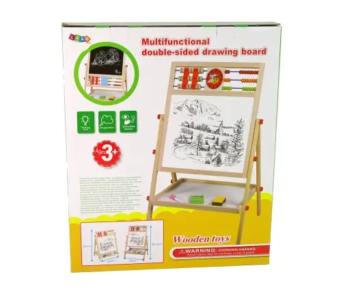 Double-Sided Educational 2in1 Wooden Drawing Board Double-Sided Educational 2in1 Wooden Drawing Board