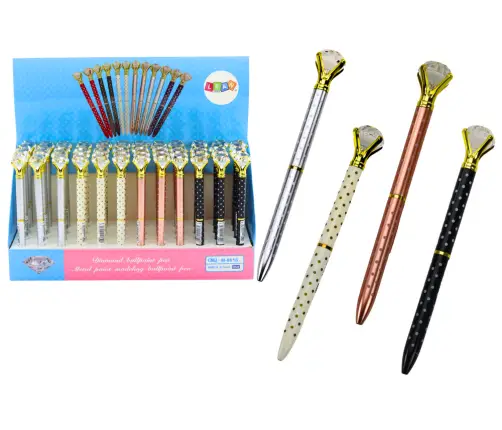 Diamond Ballpoint Pen Dotted Blue Refill 0.7mm Mix