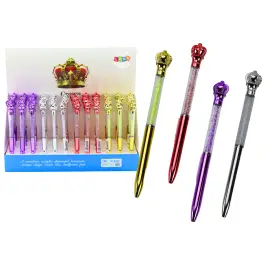 Crown Ballpoint Pen Diamonds Blue Refill 0.7mm Mix Crown Ballpoint Pen Diamonds Blue Refill 0.7mm Mix