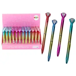 Diamond Ballpoint Pen Shiny Gold Color Blue Refill 0.7mm Mix Diamond Ballpoint Pen Shiny Gold Color Blue Refill 0.7mm Mix