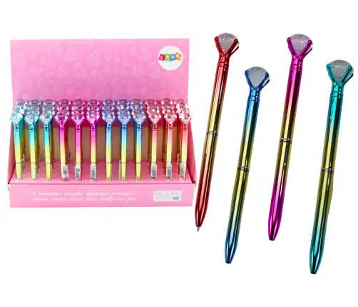 Diamond Ballpoint Pen Shiny Gold Color Blue Refill 0.7mm Mix Diamond Ballpoint Pen Shiny Gold Color Blue Refill 0.7mm Mix