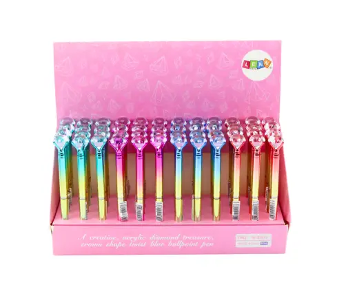 Diamond Ballpoint Pen Shiny Gold Color Blue Refill 0.7mm Mix Diamond Ballpoint Pen Shiny Gold Color Blue Refill 0.7mm Mix