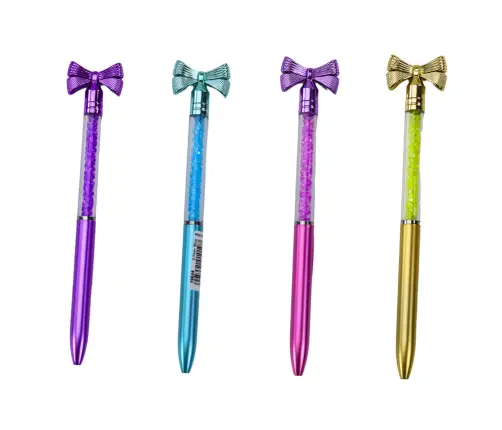 Ballpoint Pen with Bow Diamonds Blue Refill 0.7mm Mix