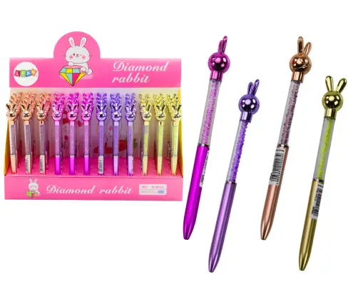 Ballpoint Pen with Hare Diamonds Blue Refill 0.7mm Mix