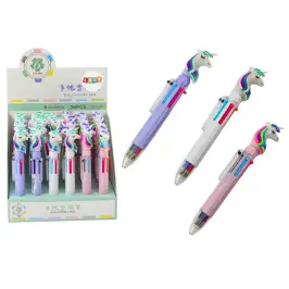 Multicolor Unicorn Automatic Pen 6 Colors Mix