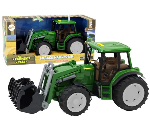 Farm Tractor Excavator Big Green Lights Sounds