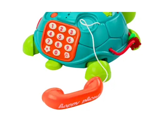 Interactive Educational Turtle Phone 6in1 Lights Sounds Green