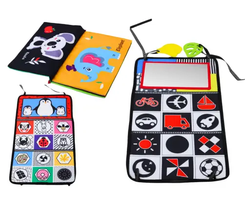 Double-sided Folding Mat With Mirror Teethers Crinkle Book