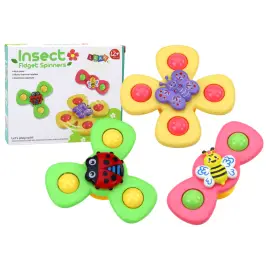 Sensory Toy Spinners Bee Ladybug Butterfly Suction Cups