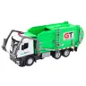 Multifunctional Green Metal Garbage Truck with Friction Drive and Colorful Baskets