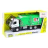 Multifunctional Green Metal Garbage Truck with Friction Drive and Colorful Baskets