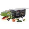 Dinosaur Truck Transport Springs 6pcs Lights Sounds Green