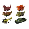Dinosaur Truck Transport Springs 6pcs Lights Sounds Green