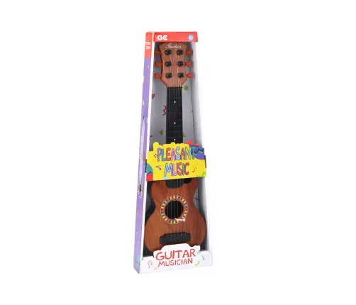Children's Toy Guitar, Brown Wood Pick