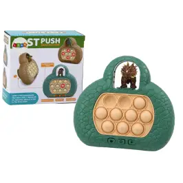 Pop It Dinosaur Arcade Game Console 4 Game Modes Green