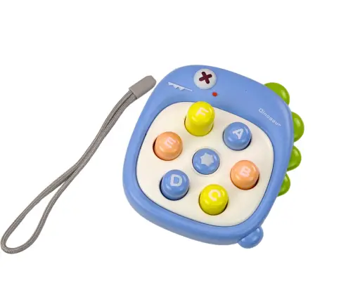 Arcade Game Whack A Mole Letters Dinosaur Blue