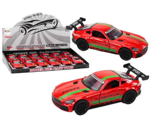 Sports Car Car 1:32 Action Figure Spoiler Metal Red Sounds