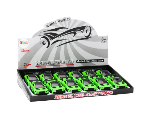 Toy Car Sports Car 1:32 Friction Drive Matte Green