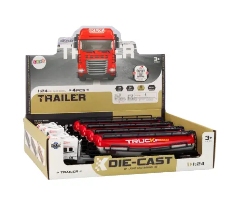 Truck With Trailer TIR 1:24 Car Truck Accessories Sounds Tanker