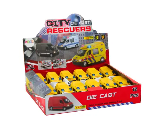 Ambulance Ambulance 1:32 Opening Doors Lights Sounds Drive Yellow