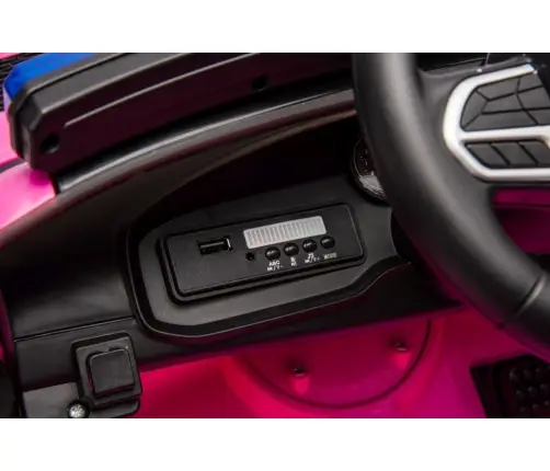 Одноместный электромобиль Dodge Charger Police Pink