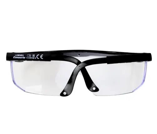 Safety Glasses Adjustable Arms Black