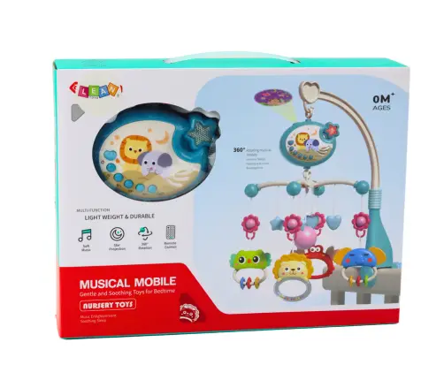 Carousel For Bed Projector Music Box Lamp 400 Lullabies Blue