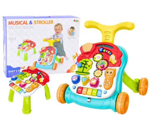 Walker Pushchair Educational Table 2in1 Interactive Light and Sound