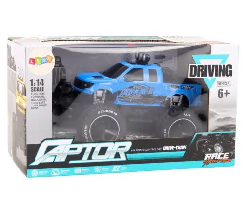 RC off-road car 1:14  Blue Remote Control Rubber Wheels