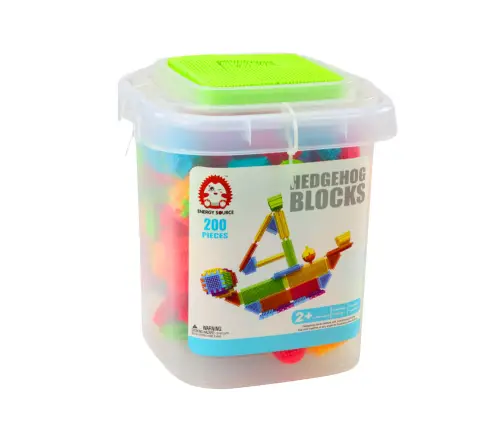 Set of Blocks in a Box of 200 Multicolored Elements