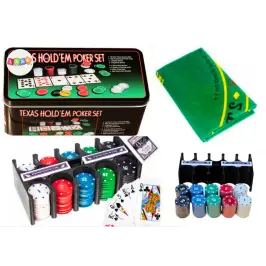 Poker Game Set 2 Decks of Cards Chips Game Board