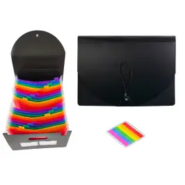 Organizer Folder With Compartments Colorful Tabs Documents A4