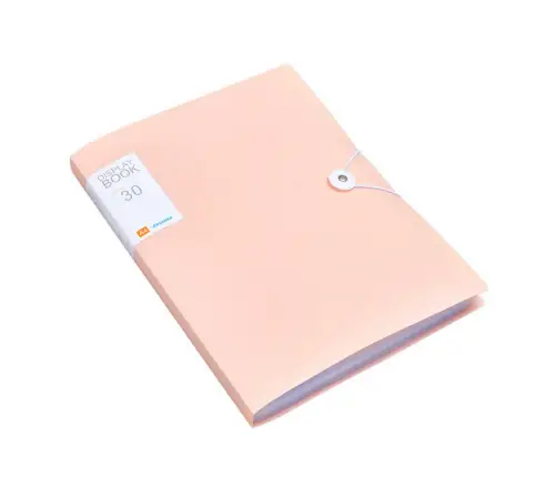 Plastic Folder with Elastic Band 30 Sheets Pink A4