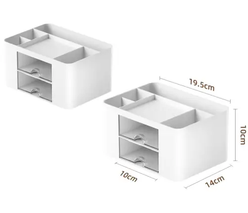Desk Storage Organizer Drawers White