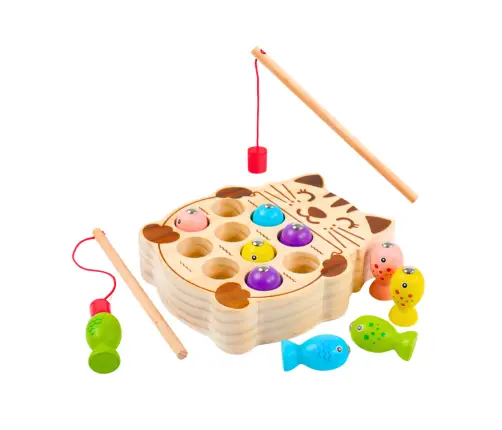 Wooden Arcade Game Catching Fish 2 Rods