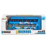 Double-decker Tour Bus 1:42 Metal Lights Blue