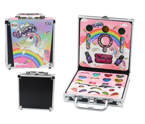Beauty Set in a Suitcase Eyeshadows Glitters Nail Polishes Black Beauty Set in a Suitcase Eyeshadows Glitters Nail Polishes Black