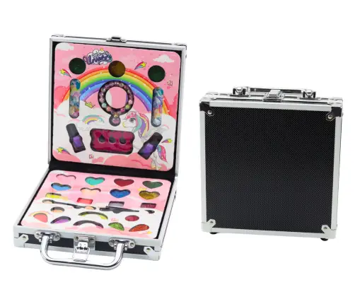 Beauty Set in a Suitcase Eyeshadows Glitters Nail Polishes Black Beauty Set in a Suitcase Eyeshadows Glitters Nail Polishes Black