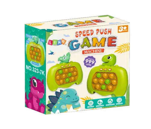 Pop-It Arcade Game Console 999 Levels Dinosaur Green A