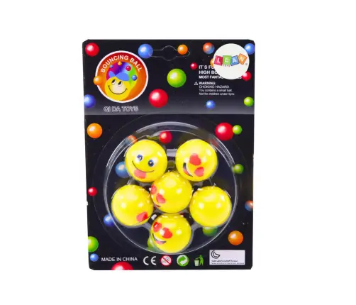 Emoji Yellow Rubber Balls Set 6 Pcs Emoji Yellow Rubber Balls Set 6 Pcs